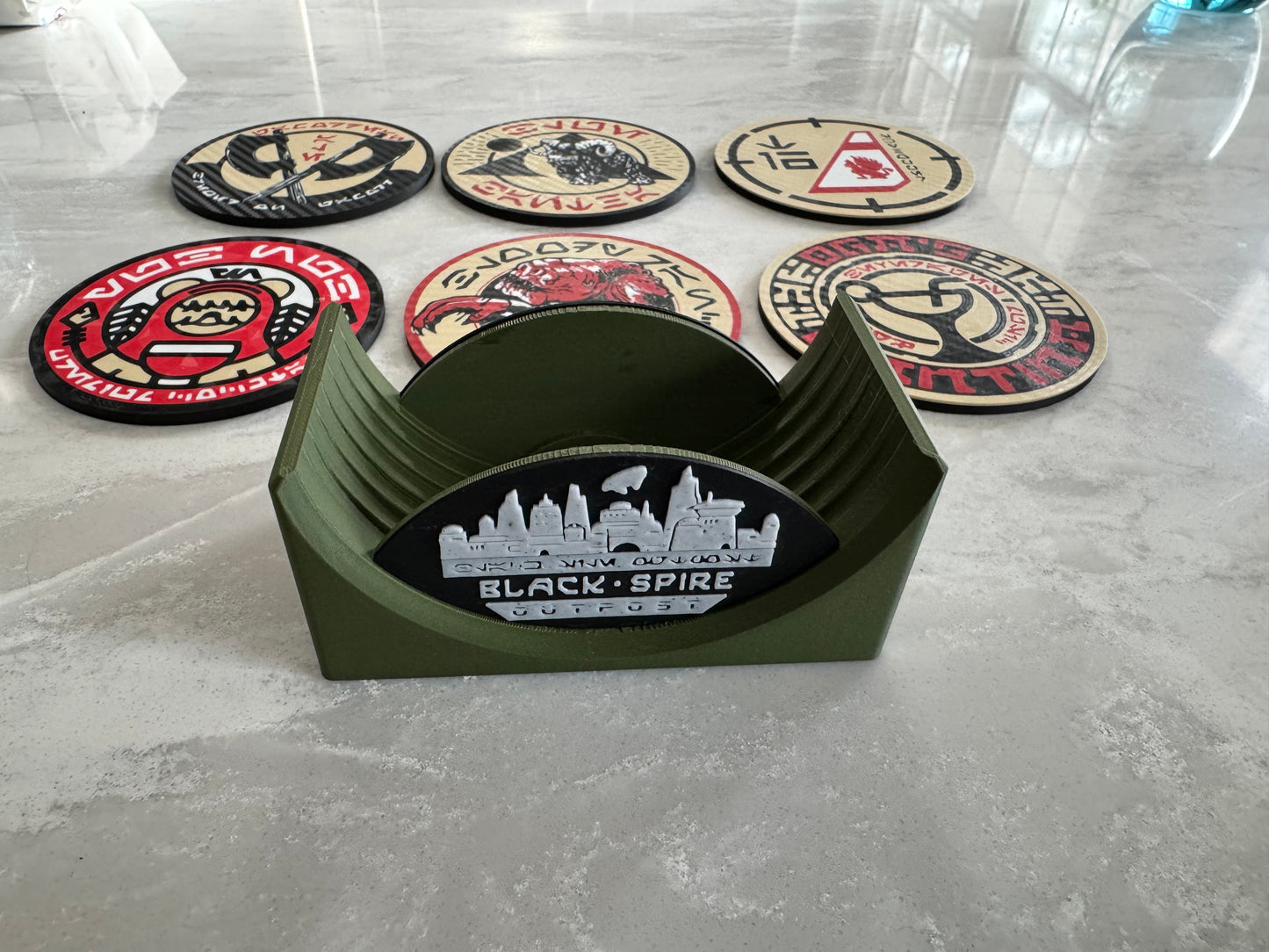 11-Piece Star Wars Galaxy’s Edge Coaster Set | Batuu Cantina Inspired | Sci-Fi Drink Coasters | Star Wars Gift | Galaxy’s Edge Decor