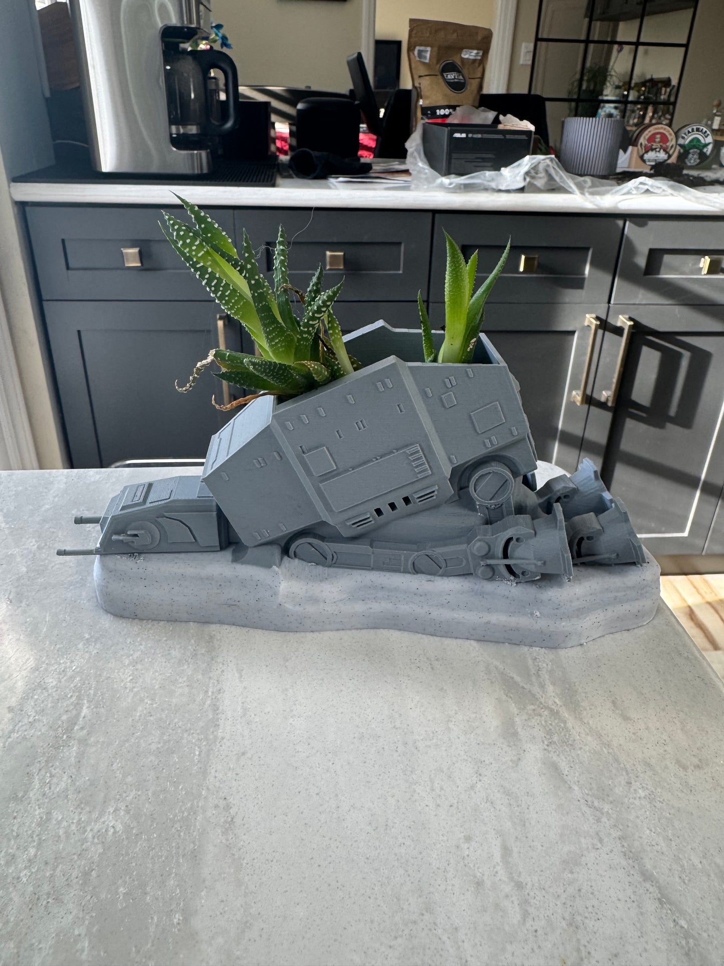 Crashed AT-AT Walker Planter - Unique Star Wars Decor