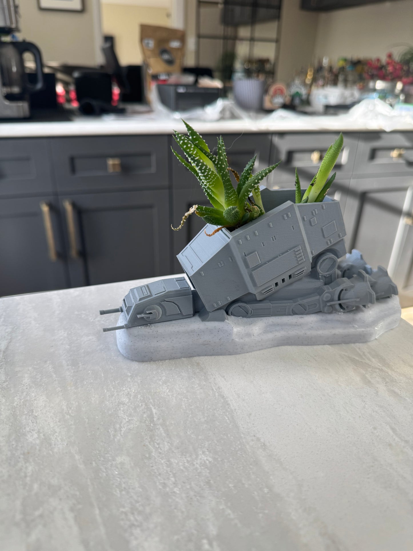 Crashed AT-AT Walker Planter - Unique Star Wars Decor