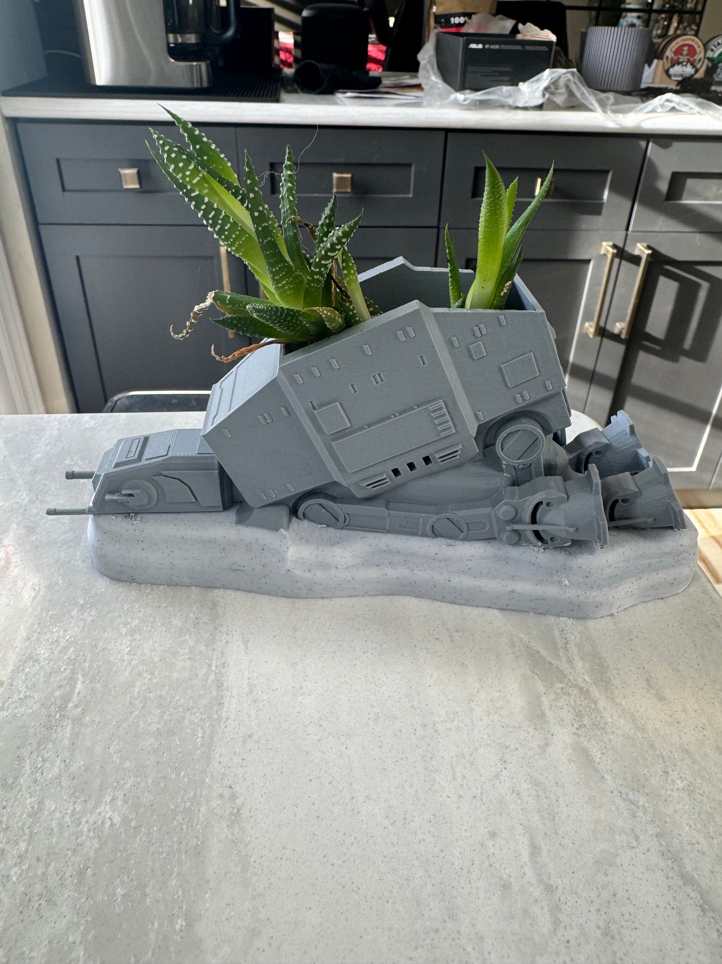 Crashed AT-AT Walker Planter - Unique Star Wars Decor