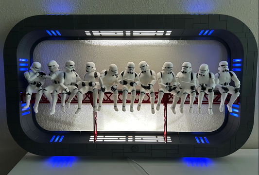 Stormtrooper Lunch Break – Iconic Tribute 3D Print Model Diorama with LED Lights